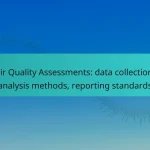 Air Quality Assessments: data collection, analysis methods, reporting standards