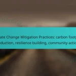 Climate Change Mitigation Practices: carbon footprint reduction, resilience building, community action