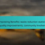Composting Benefits: waste reduction statistics, soil quality improvements, community involvement