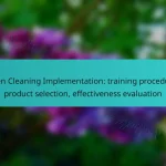 Green Cleaning Implementation: training procedures, product selection, effectiveness evaluation