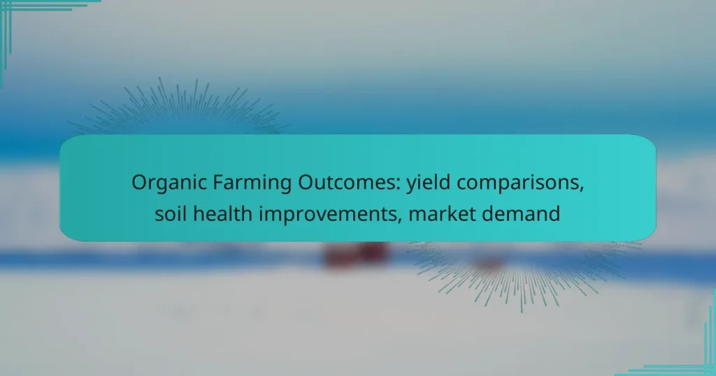 Organic Farming Outcomes: yield comparisons, soil health improvements, market demand