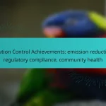 Pollution Control Achievements: emission reductions, regulatory compliance, community health