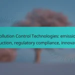 Pollution Control Technologies: emission reduction, regulatory compliance, innovation