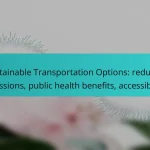 Sustainable Transportation Options: reduced emissions, public health benefits, accessibility