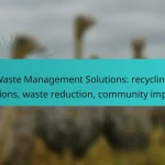 Waste Management Solutions: recycling options, waste reduction, community impact