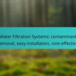 Water Filtration Systems: contaminant removal, easy installation, cost-effective