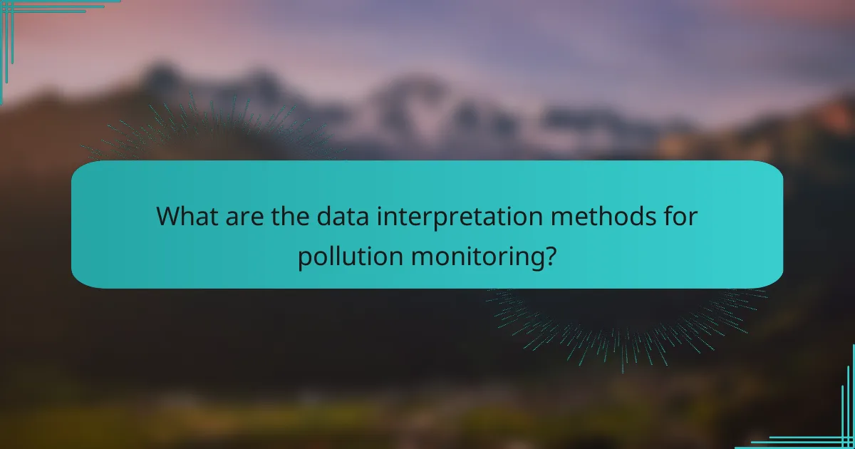 What are the data interpretation methods for pollution monitoring?