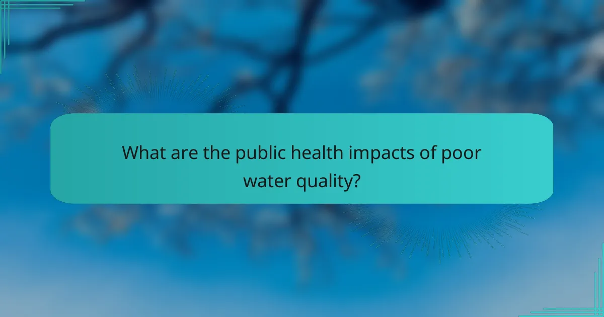 What are the public health impacts of poor water quality?